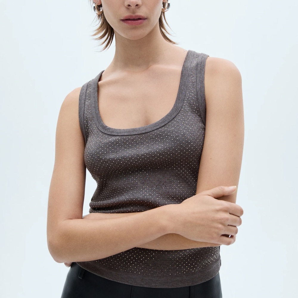 MANGO MNG SEQUIN TOP